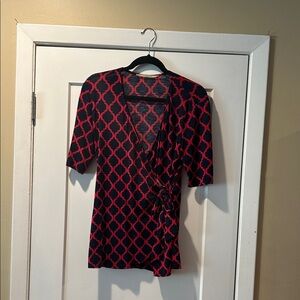 41 Hawthorn Navy and Pink Patterned Dress